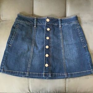 Denim High Waist Skirt